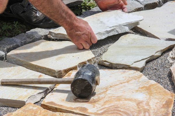 Stone Sidewalk Installation in Sarasota